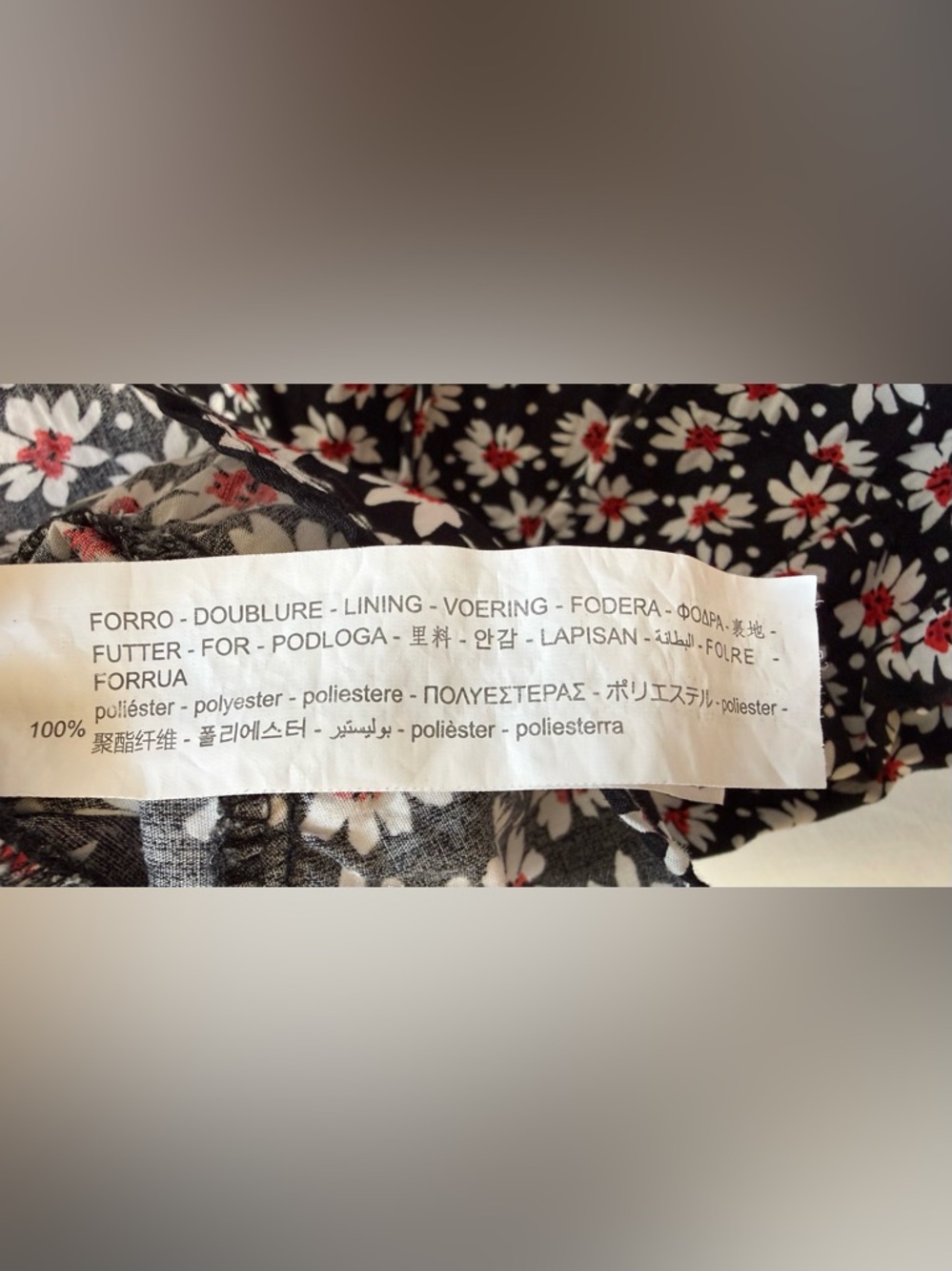 Zara Daisy Mini Dress Black White Red Phoebe Floral Print Puff Sleeve Size Small - Picture 10 of 12